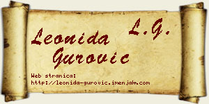 Leonida Gurović vizit kartica